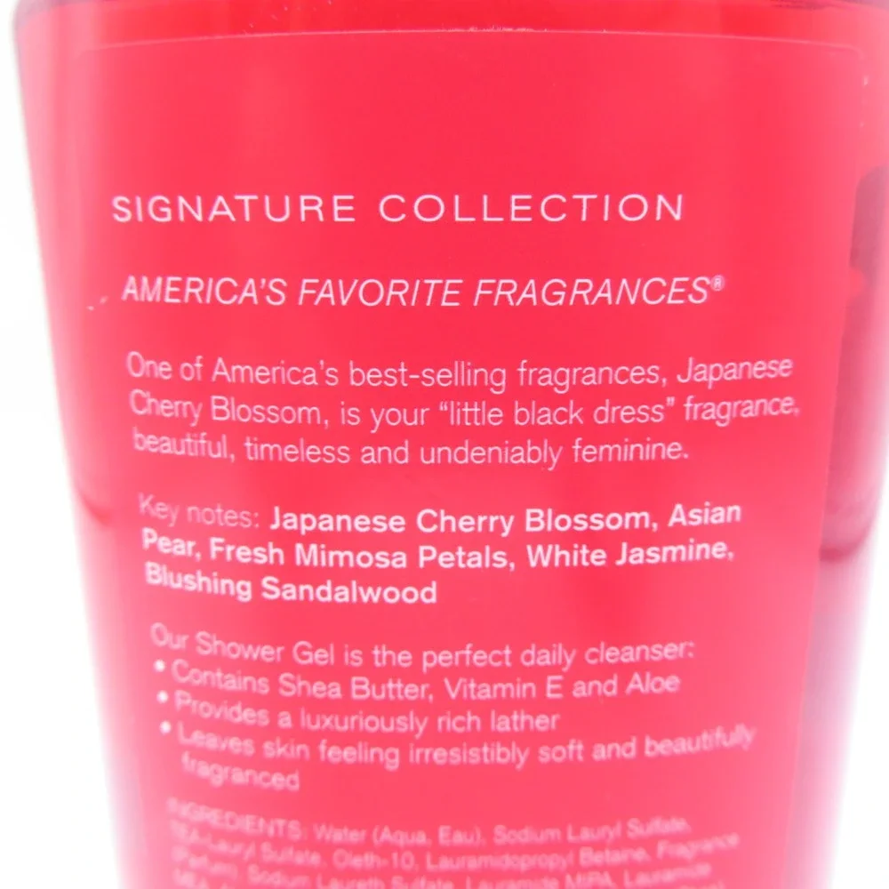 Bath & Body Works Japanese Cherry Blossom Shower‎ Gel Shea Vitamin E 10 fl oz